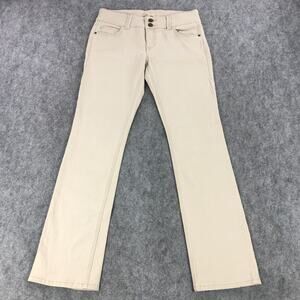 Cabi Jeans Womens 8 Tan Straight Leg Lou Lou Mid Rise Stretch Denim #406
